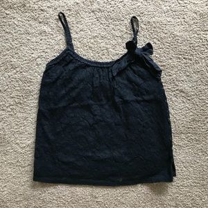 Hollister Navy Lace Tank Top Size S